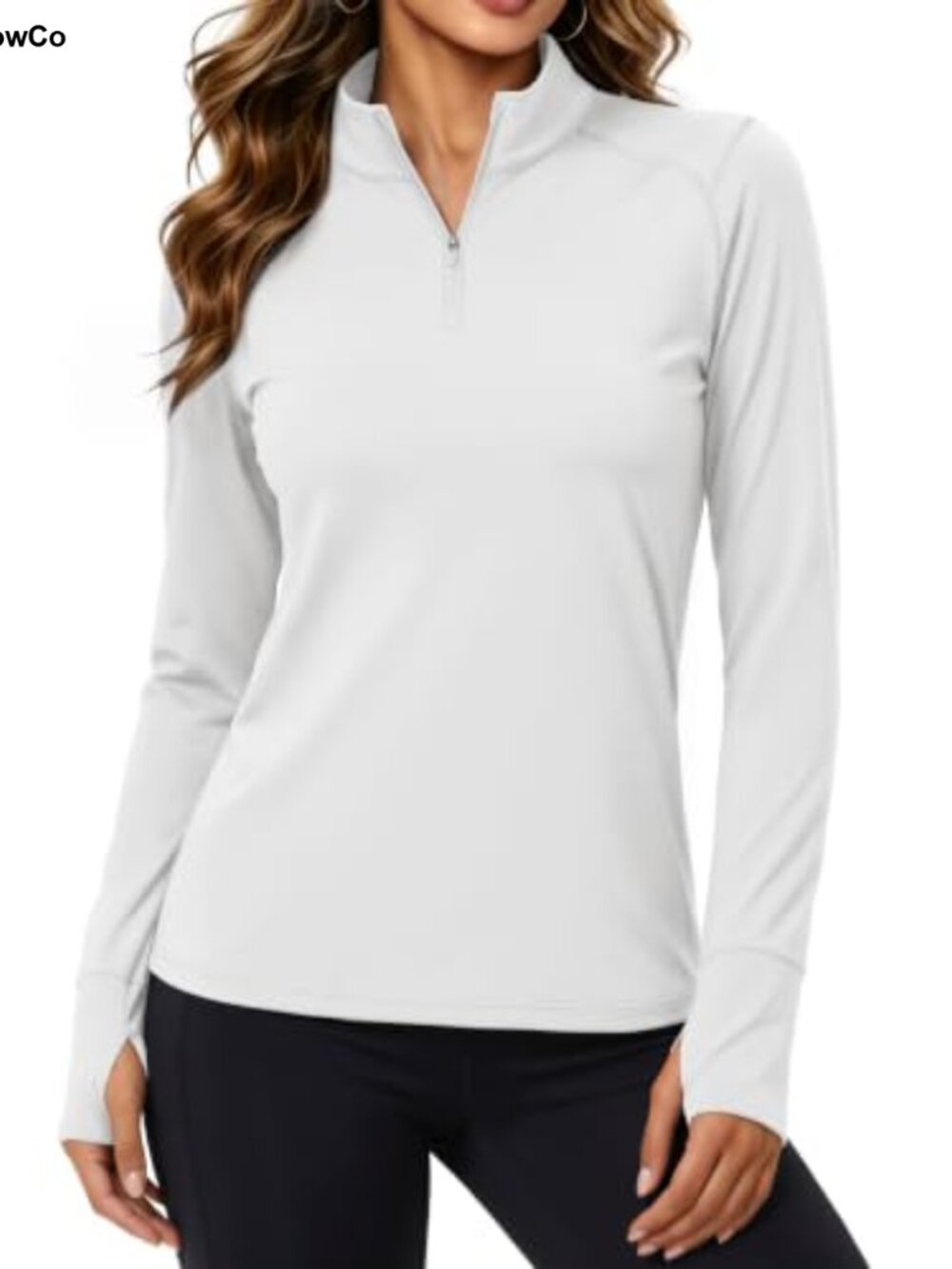 MAGCOMSEN Women's Quarter Zip Pullover Fleece Athletic Running